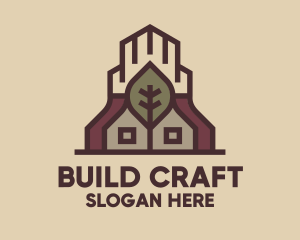 Leaf Shrine Building logo design