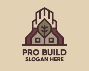 Leaf Shrine Building logo design