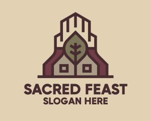 Leaf Shrine Building logo design