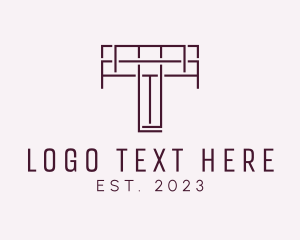 Violet - Modern Company Letter T Outline logo design