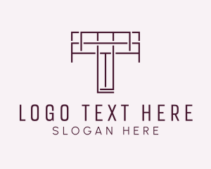 Modern Company Letter T Outline Logo
