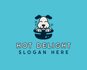 Dog Bath Grooming logo design