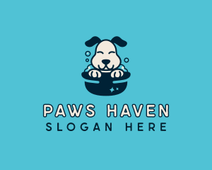 Dog Bath Grooming logo design