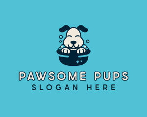 Dog Bath Grooming logo design