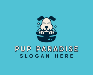 Dog Bath Grooming logo design