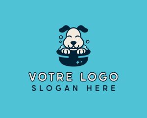 Veterinarian - Dog Bath Grooming logo design