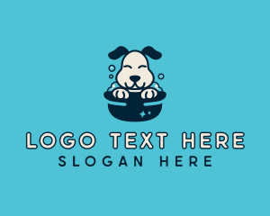 Bath - Dog Bath Grooming logo design