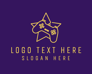 Gamer - Game Controller Star logo design