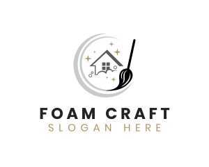 Foam - Mop Sanitation Cleaning logo design