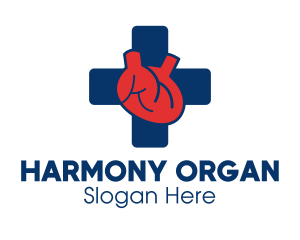 Organ - Heart Medical Hospital logo design