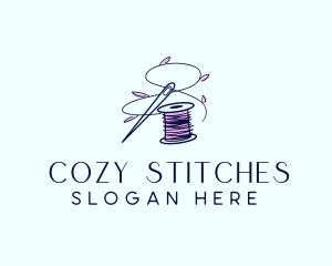 Tailor Sewing Needle  logo design