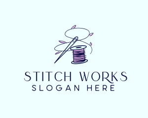 Tailor Sewing Needle  logo design