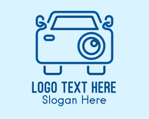 Vlogging - Blue Car Camera logo design