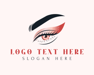 Lash Extension - Glitter Eye Makeup logo design