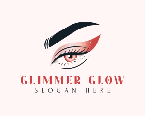 Shimmer - Glitter Eye Makeup logo design