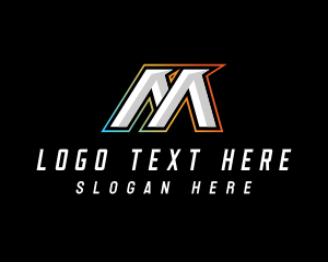 Icon - Gaming Colors Letter M logo design