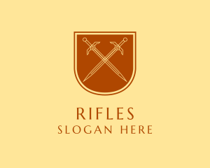 Medieval Sword Weapon Logo