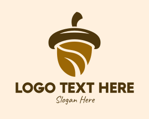 Pine Cone - Brown Munch Acorn logo design