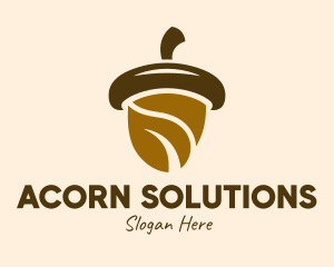 Brown Munch Acorn logo design