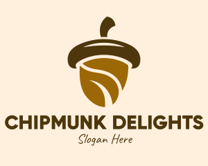 Chipmunk - Brown Munch Acorn logo design