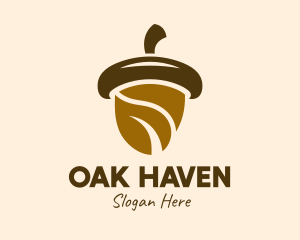 Oak - Brown Munch Acorn logo design