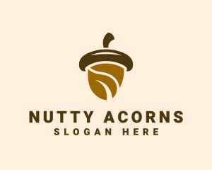 Brown Munch Acorn logo design