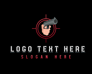 Infantry - Hand Gun Shooting logo design