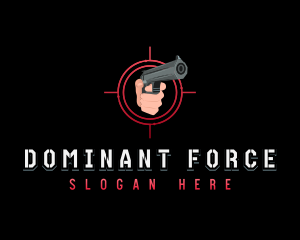 Hand Gun Shooting logo design