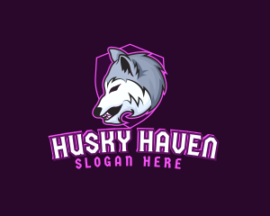 Husky - Wolf Hunter Beast logo design