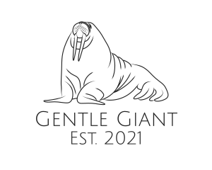 Giant  Walrus Tusks logo design