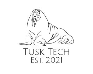 Giant  Walrus Tusks logo design