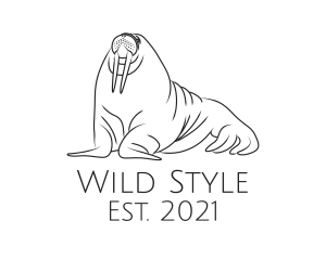 Giant  Walrus Tusks logo design