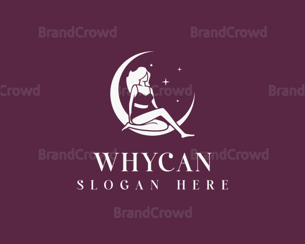 Crescent Moon Woman Logo