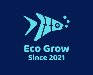 Aquaponics - Tropical Reef Fish logo design