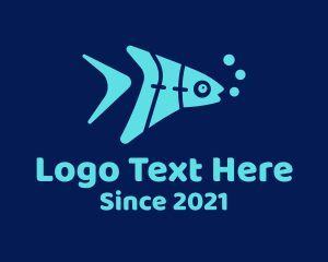 Fish Aquarium - Tropical Reef Fish logo design