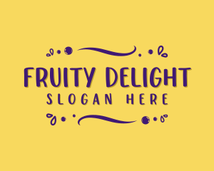 Fruity - Fun Bubble Business logo design