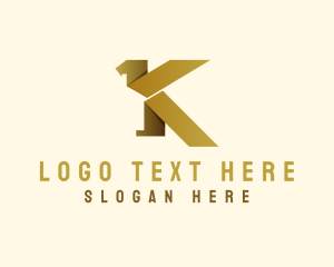 Geometric Eagle Letter K Logo