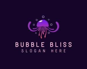 Bubble - Bubble Tentacle Jellyfish logo design