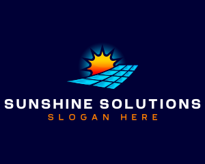 Sunlight - Solar Panel Sun logo design
