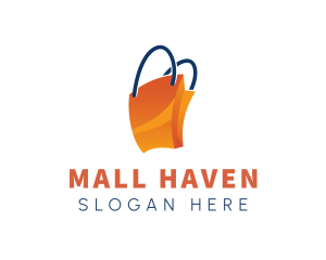 Orange Shopping Paper Bag  logo design