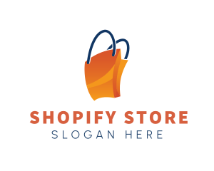 Orange Shopping Paper Bag  logo design