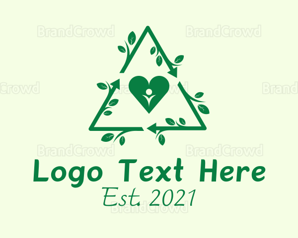 Eco Heart Recycle Logo