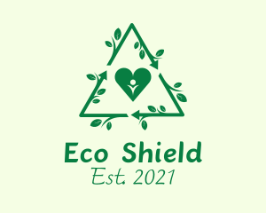 Eco Heart Recycle  logo design