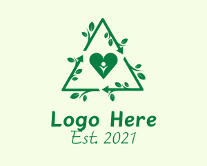 Sustainable - Eco Heart Recycle logo design