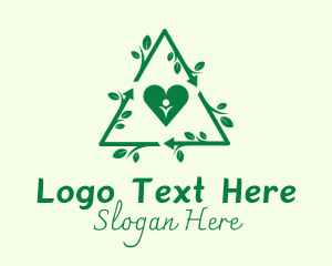 Eco Heart Recycle  Logo