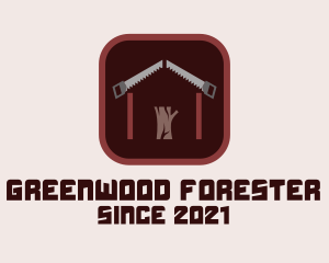 Forester - Carpenter Saw House logo design