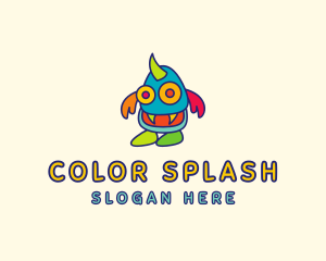 Colorful Monster Creature logo design