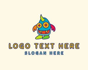 Weird - Colorful Monster Creature logo design