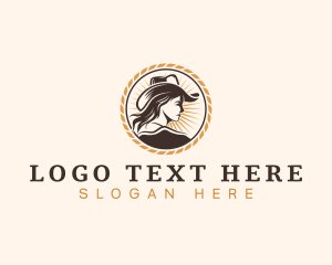 Sheriff - Mexican Cowgirl Texas logo design