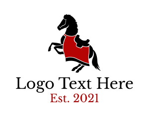 Horse Riding - Royal Jousting Horse logo design